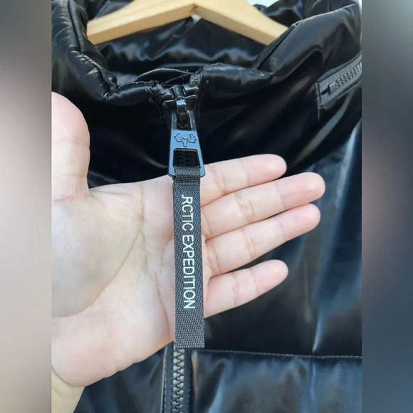 Arctic expedition liquid shine puffer coat with stand collar 2 X - Picture 4 of 16